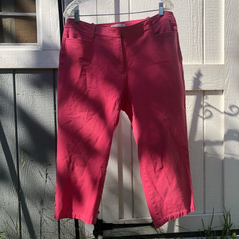 Talbots pink cropped pants